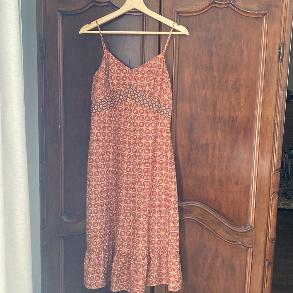 New Ann Taylor Loft Boho 70s Print Slip Dress Size 2
